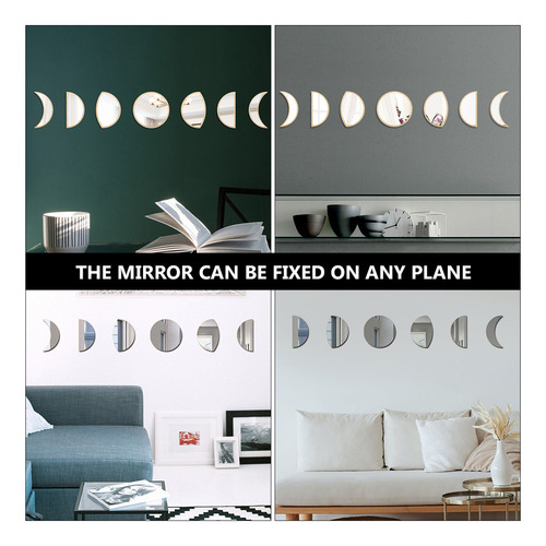 Juego De Pared Con Espejo Acrílico Con Fase Lunar, Decoració