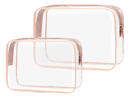 Packism Bolsas De Maquillaje Transparentes, Paquete De 2 Bol