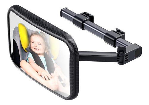 Espejo Retrovisor Para Coche De Bebé Con Luz Led, Espejo