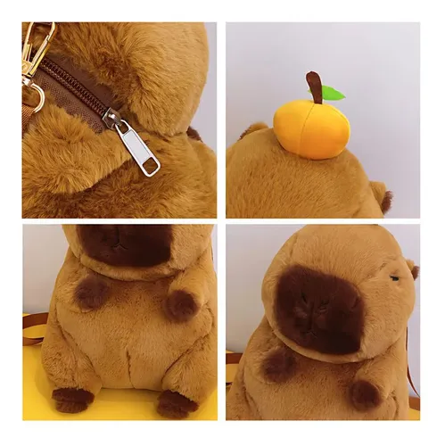 Mochila De Felpa Capibara Kawaii Para Niños Unisex