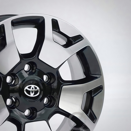 Jogo De Rodas Toyota Hilux Aro 22 Srx Diamond Srx Srv Cor Preta Diamantw