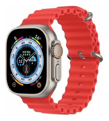 Imagen 3 de 10 de Correas Para Apple Watch Ultra Tipo Ocean De Silicone