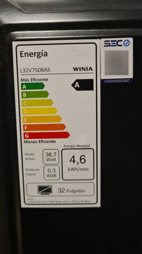 Imagen 5 de 8 de Smarttv Winia 32 , Modelo L32v750bas, Nuevo En Caja Original