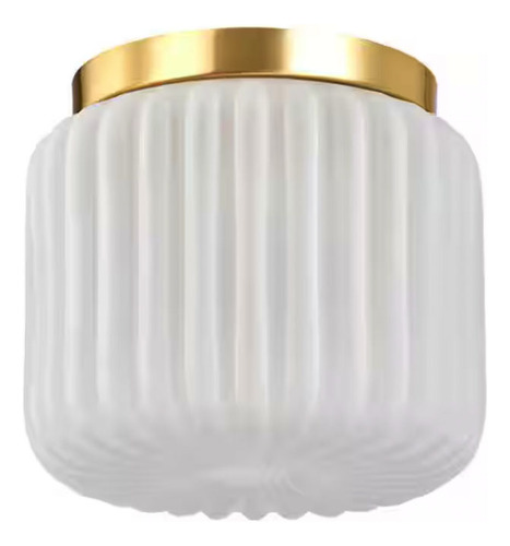 Lampara De Techo De Laton Vintage 1 Luz Montaje Empotrado Estructura Dorado