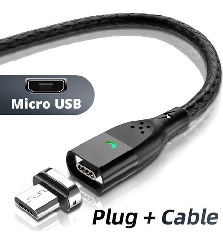 Cable De Android Magnético Microusb Extra Largo 2mts.