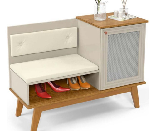 Mueble Zapatera Charlotte Alo Con Asiento Y Puerta