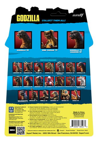 Figura De Acción Super7 Toho Reaction King Caesar 9,5 Cm