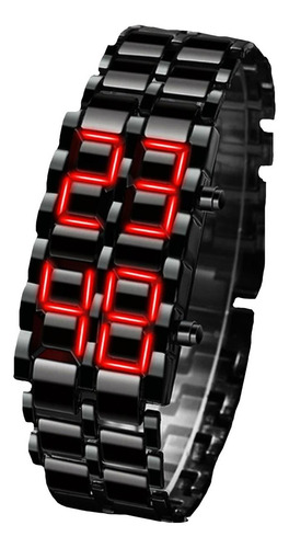 Reloj Led, Mxker-001, 1 Pza, Longitud 19.4cm, Ancho 2.3cm, G Correa Negro