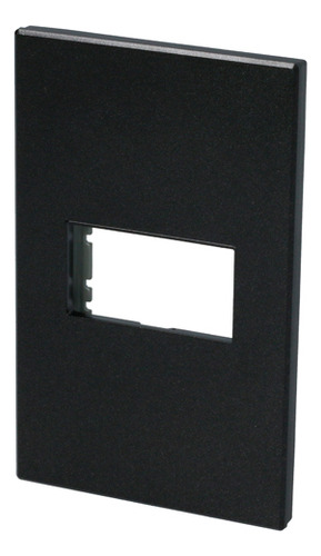 Placa 1 Módulo 1/3, Línea Premium, Color Negro 20 Pzs