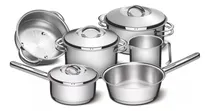 Comprar Bateria de Cocina Juego Ollas Cacerola 6 Piezas Tramontina Solar Acero Inoxidable Triple Fondo