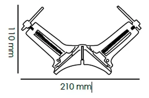 Prensa Metal Esquinera 75mm Angulo 90 Grados 2pzs Adir 1038