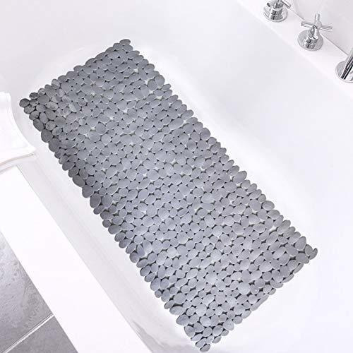 Alfombra Antideslizante Para Bañera 88x40cm Guijarros Gris