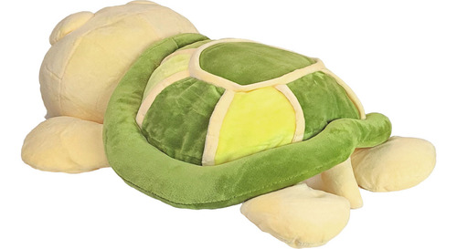 Tartaruga De Pelúcia Deitada Com Som 40cms - Verde
