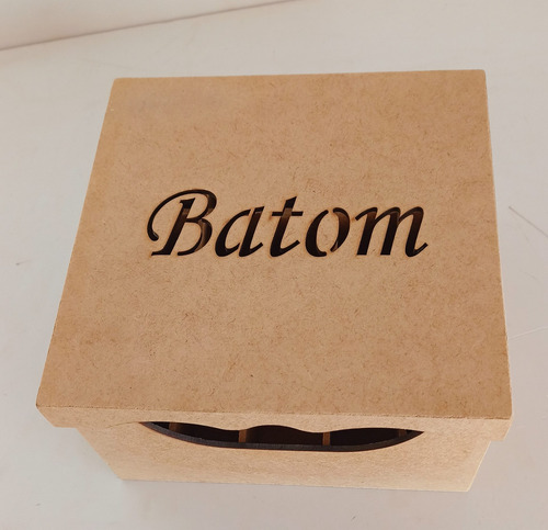 Imagem 4 de 4 de Porta Batom Quadrado Mdf Cru - 25 Divisões