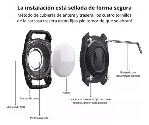 Funda Carcasa Para Airtag Apple A Prueba De Agua Uso Rudo