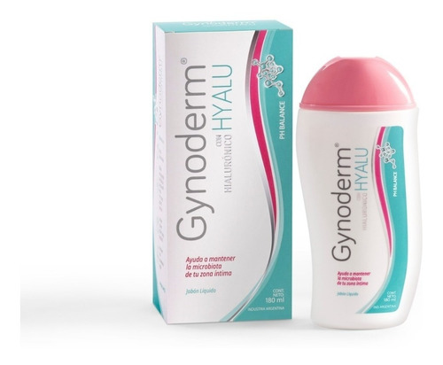  Jabon Intimo Femenino Gynoderm Hyalu 180ml Nuevo!!