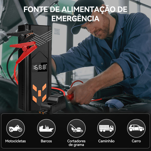 16.8v Auxiliar Partida Bateria Portátil Compressoar Emergência