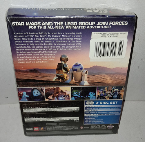 Lego Star Wars The Padawan Menace Bluray Dvd + Mini Figura (Usado)