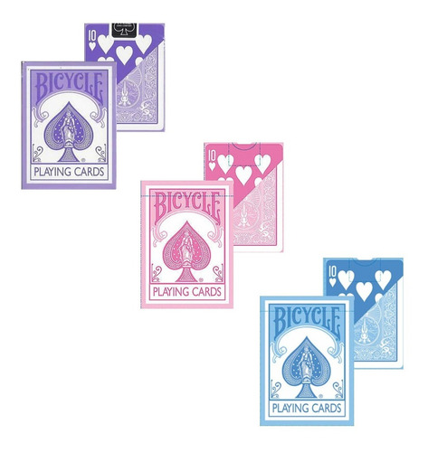 Cartas Naipes Barajas De Poker Y Magia Bicycle Blue Pastel