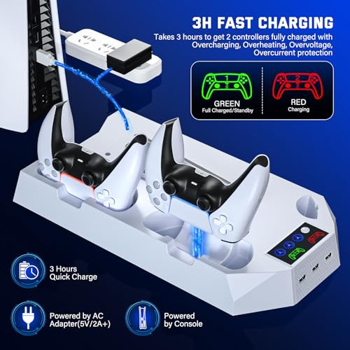 Pack De Enfriamiento Ps5 Slim Con Cargador De Controladores