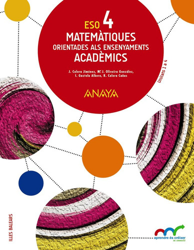 Matemàtiques Orientades Als Ensenyaments Acadèmics 4.