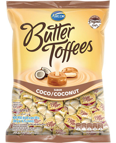 Bala Butter Toffe 500g Coco Arcor