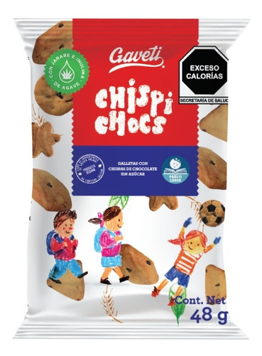 Imagen 2 de 3 de Galleta Chispichocs 864g Endulzadas Con Agave Vegan