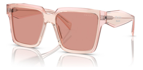Gafas de sol Prada Pr 24zs 13i08m 56, color rosa, color de montura rosa, color de varilla, rosa, color de lente: rosa