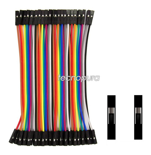 Mini Jumpers De 10cm Pack X40 Cables Dupont Para Protoboard