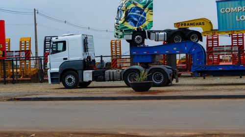 Prancha Carrega Tudo Reta 1976 Azul 4 Eixos