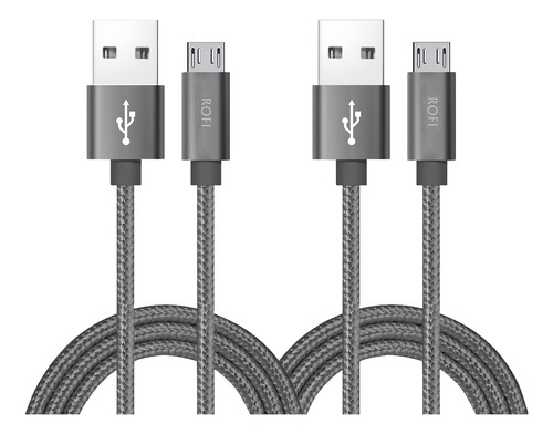 Rofi Cable Micro Usb, [paquete De 2 Cargadores Android De 1.