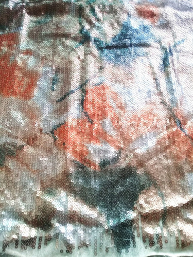 Musculosa T.m ,lentejuelas Semi Brillo Estampa,forrada