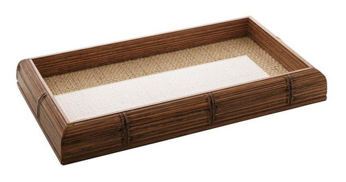 Bandeja Woodart De Madeira Bambu Natural 30cm X 17cm X 4cm