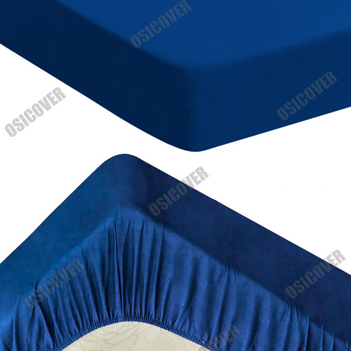 Cubre Colchón Osicover Pvc 2 Plazas 1.90x1.40 Impermeable Color Azul Diseño de la tela Liso