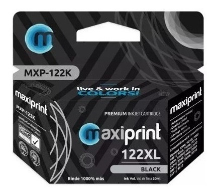 Cartucho De Tinta Maxiprint Negro Compatible Hp 122xl