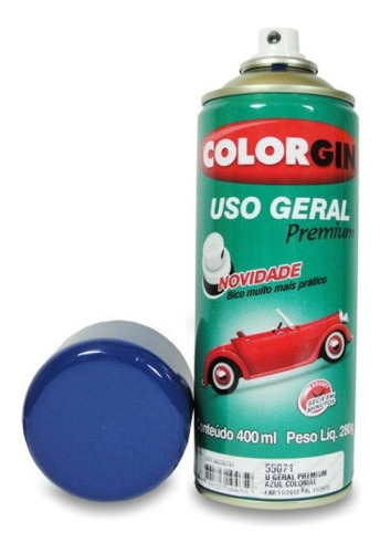 Tinta Spray Colorgin Uso Geral 55071 Azul Colonial 400ml