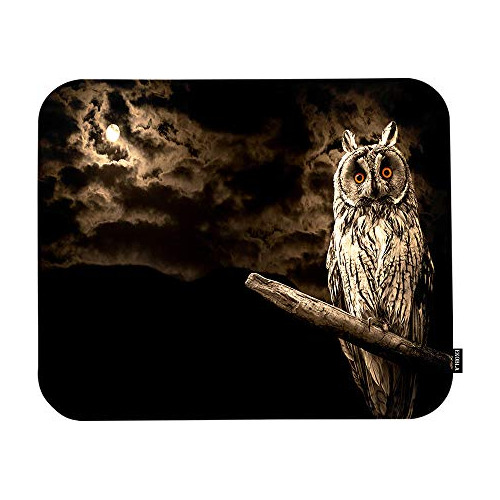 Mousepad Búho Luna Llena Alfombrilla De Ratón Búho S...