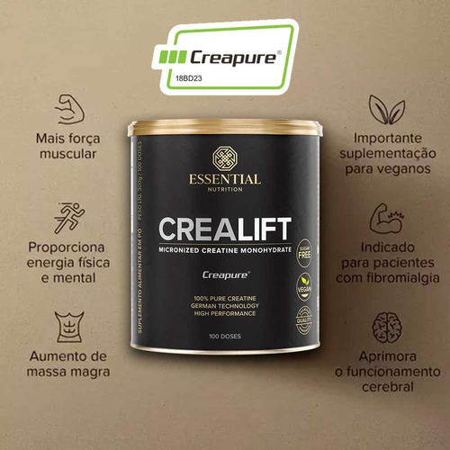 Kit 2x Crealift Creapure - 300g - Essential Nutrition