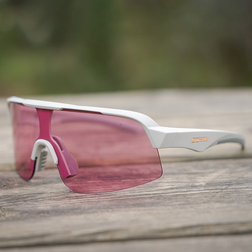 Imagen 4 de 4 de Lentes De Sol Deportivo Eltin Forest, Gris Mate Y Coral