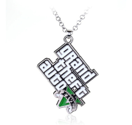 Collar Con Dije En Forma Logo Grand Theft Auto Video Juegos