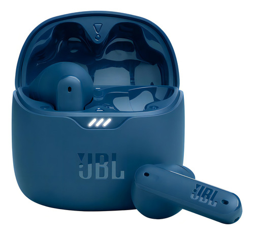 Audífonos JBL Tune TUNE FLEX azul con luz azul marino