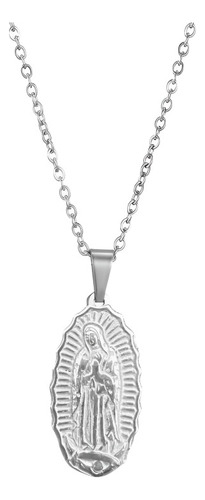 Collar Medalla Virgen De Guadalupe Joya Religiosa Plata