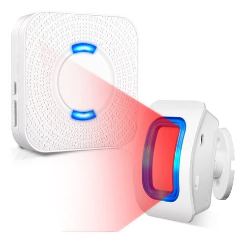 Sensor De Movimiento Inalambrico Con Luz Led, Alarma Detecto