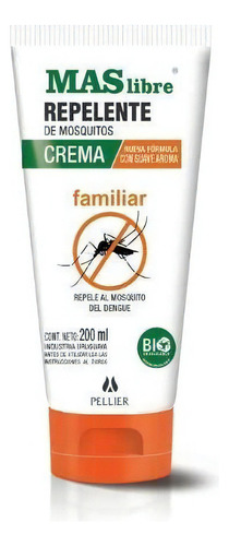 Repelente Crema Mas Libre 200 Ml