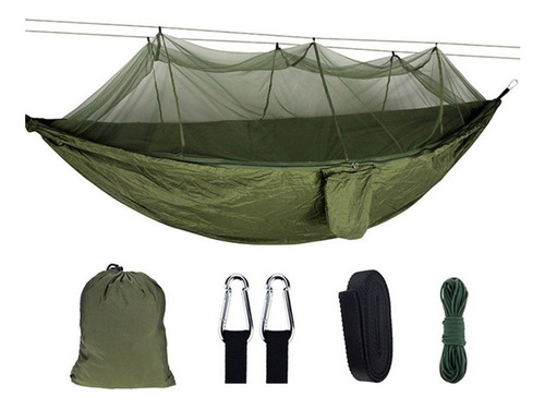 Hamaca De Nylon Con Mosquitera For Camping, Jardín