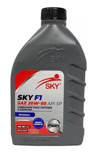 Aceite Sky Mineral 20w50 Original Sellado 