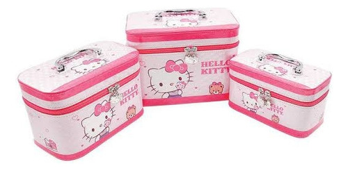 Porta Cosmetico Neceser 3 Tamaños Hello Kitty Pack