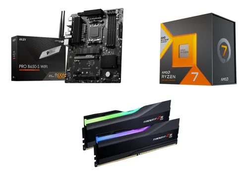 Kit Upgrade Ryzen 7 7800X3D + Placa Mãe MSI B650M Project