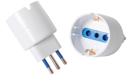 Adaptador Schuko 10a - 250v Blanco Con Proteccion Rema