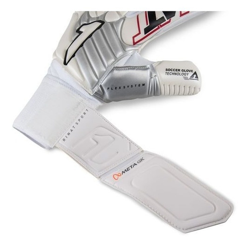 Imagen 4 de 6 de Guante De Portero Rinat Meta Gk Semi Blanco Plata